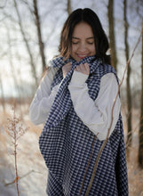 Load image into Gallery viewer, Accent Sky Blue and Grey Shawl
