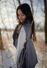 Load image into Gallery viewer, Accent Sky Blue and Grey Shawl
