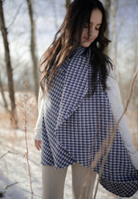 Load image into Gallery viewer, Accent Sky Blue and Grey Shawl