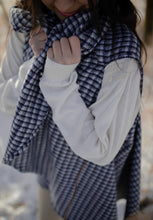 Load image into Gallery viewer, Accent Sky Blue and Grey Shawl