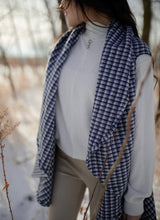 Load image into Gallery viewer, Accent Sky Blue and Grey Shawl