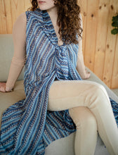 Load image into Gallery viewer, Blue Stripes Shawl
