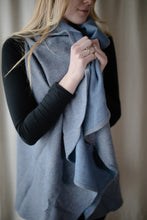 Load image into Gallery viewer, Metropolitan Blue Wool Shawl
