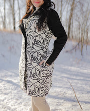 Load image into Gallery viewer, Long Coat - Black &amp; Cream
