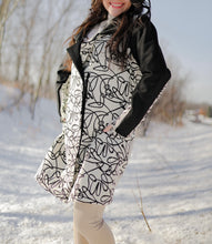 Load image into Gallery viewer, Long Coat - Black &amp; Cream
