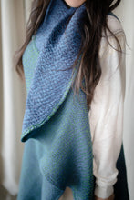 Load image into Gallery viewer, Metropolitan Blue Wool Shawl
