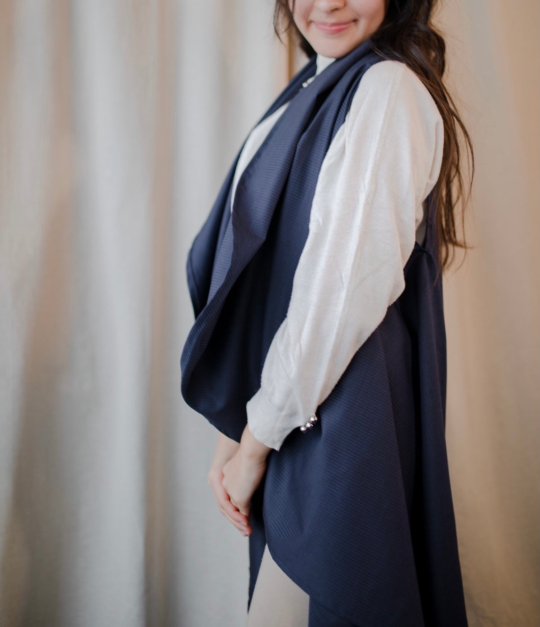 Neutral Blues Shawl